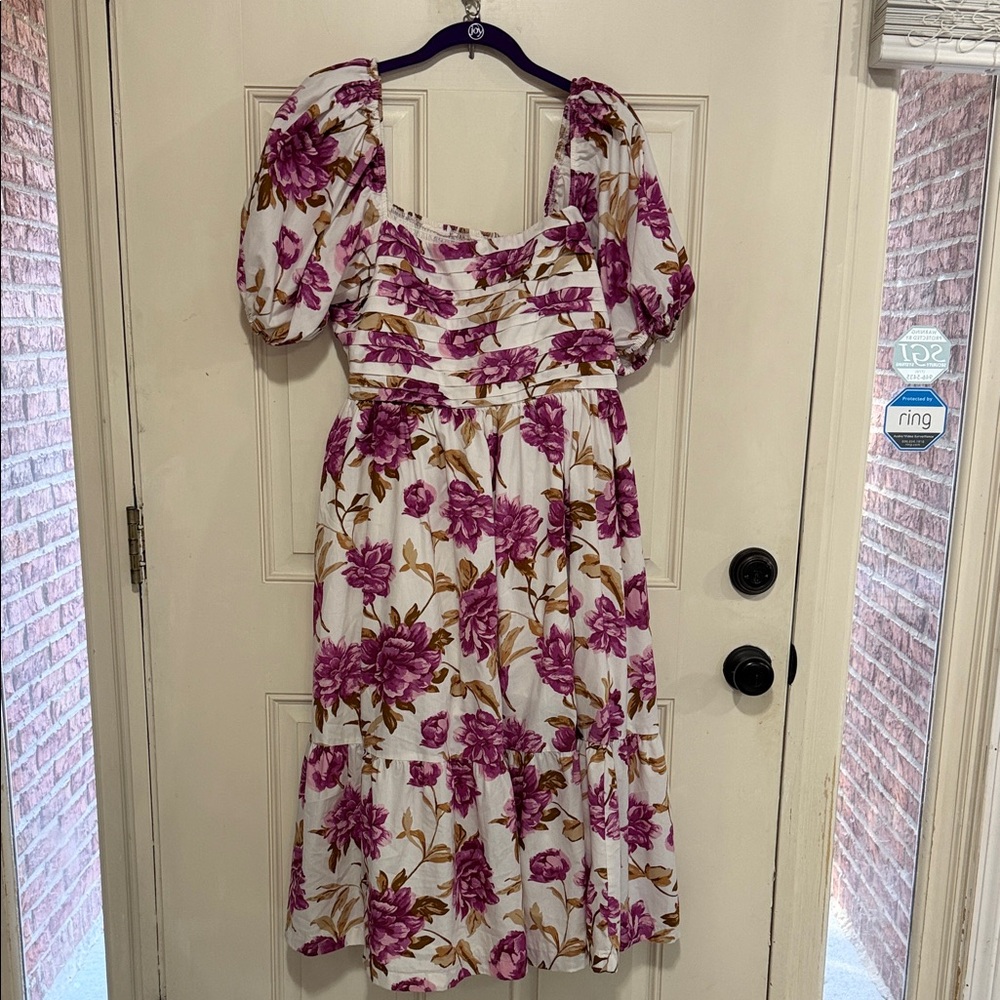 Abercrombie & Fitch Purple Floral Midi Dress